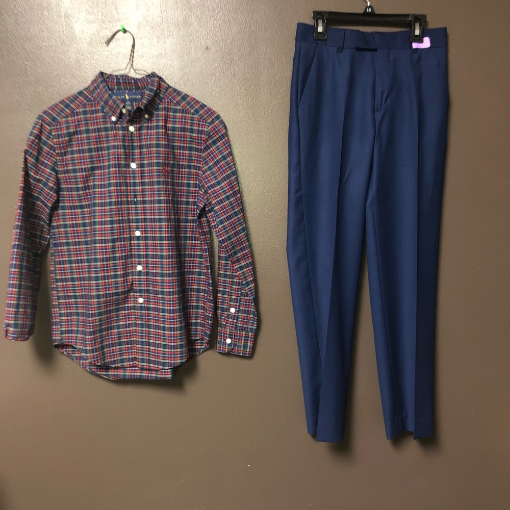 Boys Calvin Klein dress slacks & dress shirt